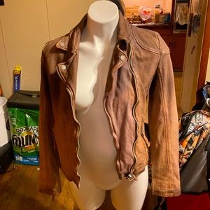Mauritius brown leather jacket never worn